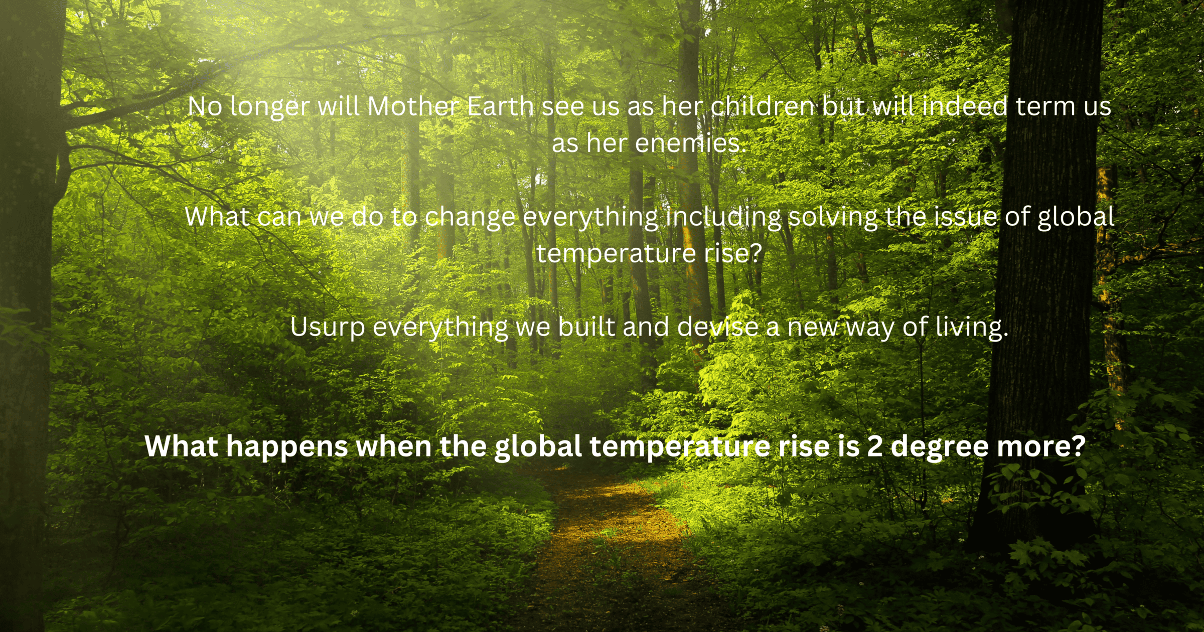 global temperature rise.